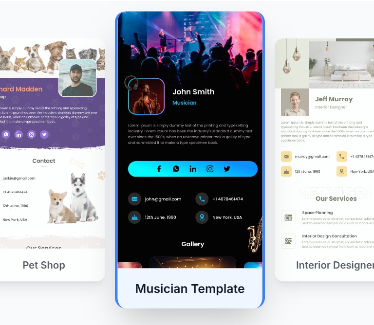 Digital vCard Illustration